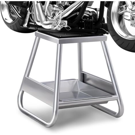 GOPLUS Cavalletto Sollevatore per Manutenzione Moto Motocross e Dirt Bike con capacità di 450 kg (25×25 cm Senza Vaschetta Olio Removibile)
