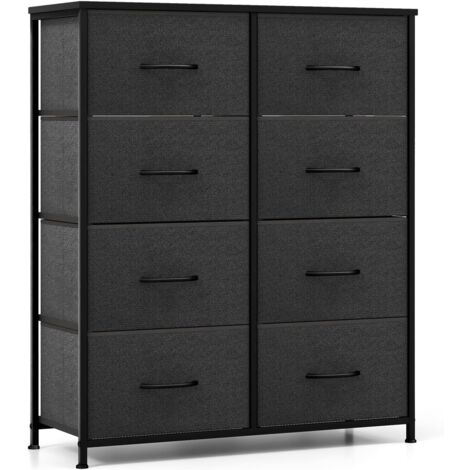 YITAHOME Cassettiera Bianca Con 6 Cassetti, Cassettiera Contenitore Con 2 Prese Usb E 2 Porte Ac Striscia Luminosa Led A 20 Colori Scaffale Aperto Per Camera Da Letto Soggiorno 1245 40 90cm