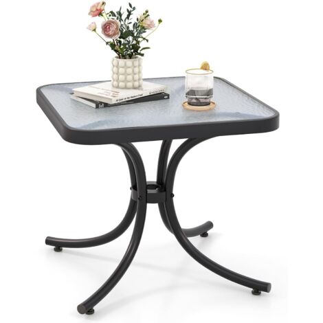 Tavolo pranzo 180x90 cm piano vetro temperato 10 mm e base in acciaio