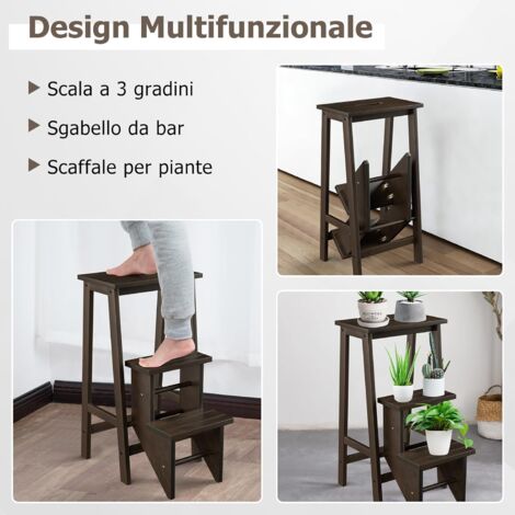 Scale In Legno Pieghevoli Sgabello In Legno Scala Scaletta