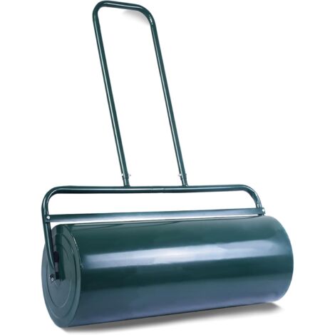 GOPLUS 48L Rullo per Erba Riempibile, Rullo Manuale da Giardino con Diametro di 30 cm, Rullo per Prato in Metallo, Riempibile con Acqua/Sabbia, Verde (Verde)