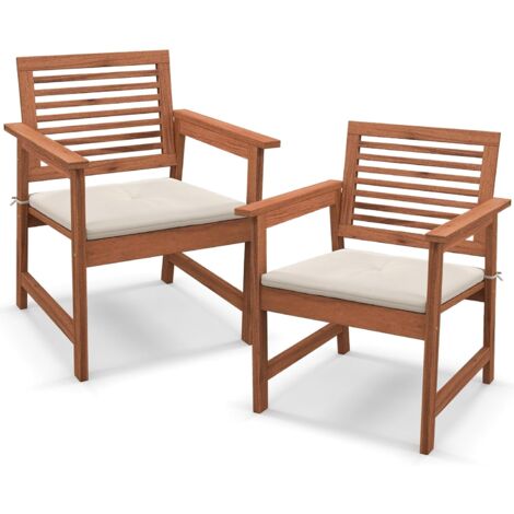 Wellsin Set Di 4 Cuscini Per Sedie Da Esterno - Impermeabili 43x40x5 Cm - Rosso Graticcio