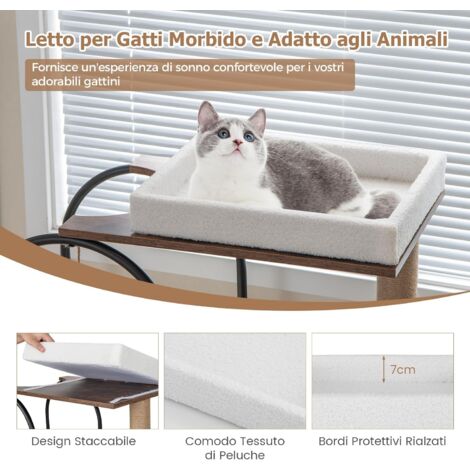 GOPLUS Tiragraffi Albero per Gatti 80x40x118 cm, Centro di