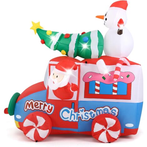Borsa Regalo Gonfiabile Di Babbo Natale Con Luci LED – Decorazione Natalizia Da Esterno 1,2 M - 2