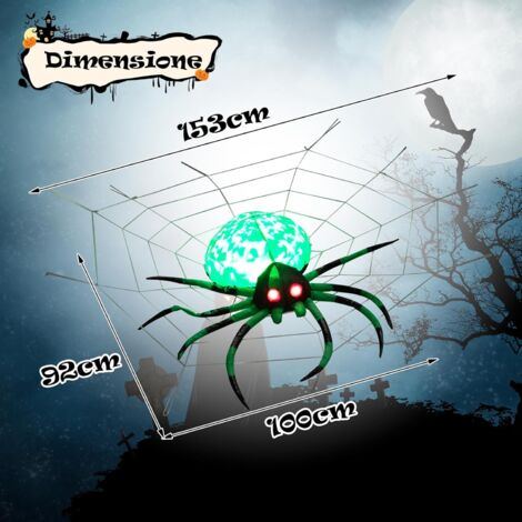 Ghirlanda Di Halloween Con Luci Led Viola E Ragno: Decorazione Da Porta 34 Cm – Atmosfera Spettrale! - 5
