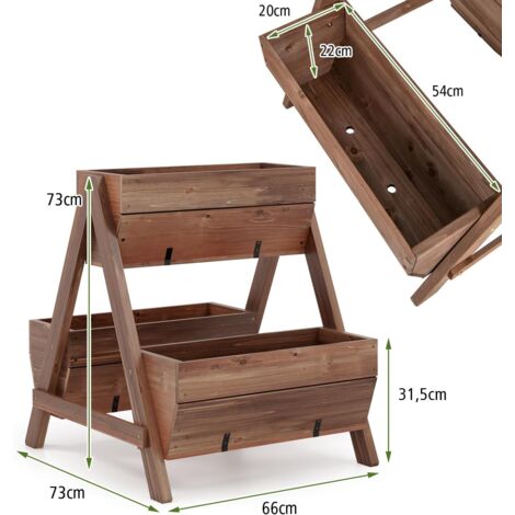 Fioriera In Fibra Di Argilla Vaso Per Piante Da Giardino 37 X 37 X 56 Cm Giardino Allaperto Foro Di Drenaggio Nero Eantio 76985083