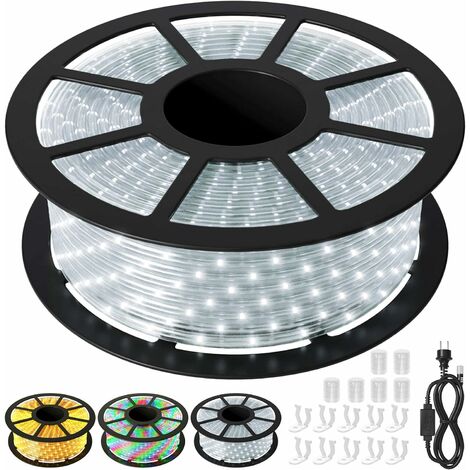 10 Metri Luci Striscia 360 LED Luci Natalizie Funziona a Corrente Colore a  scelta(Bianco caldo