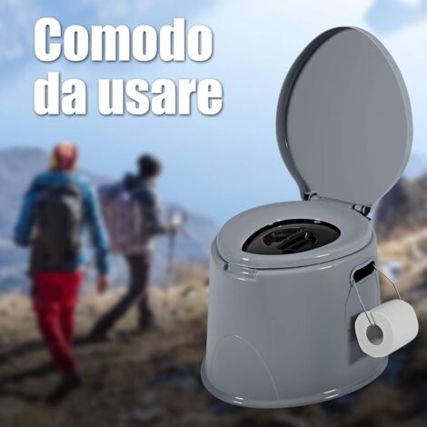WC Portatile Pieghevole Multifunzione Per Campeggio E Auto – Impermeabile, Antiperdita, Capacità 300kg