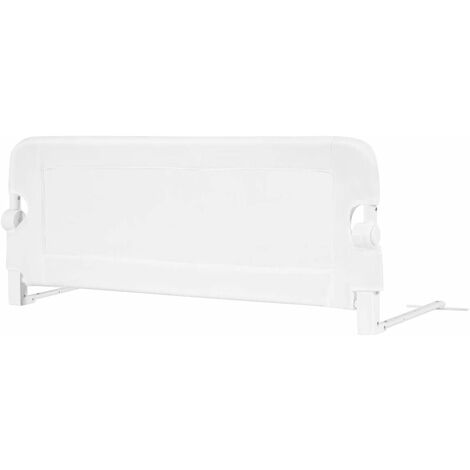 GOPLUS Barriera Pieghevole per Letto, Cancelletto di Sicurezza Facile da Installare, con Struttura Metallica, Traspirante e Sicuro, 105x40x42 cm (Bianco)