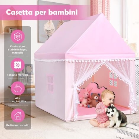 GOPLUS Tenda Giocattolo per Bambini e Bambine, Tenda da Gioco con Cuscino  Lavabile e Morbido, Cassetta