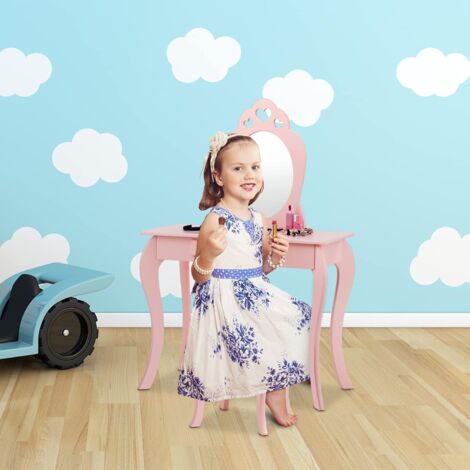 Vanity - Sgabello moderno per trucco con gambe nere – schienale – seduta rotonda – per stanza del trucco, camera da letto, bagno, soggiorno