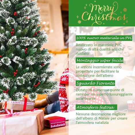 Rami Di Abete Artificiali Con Bacche Per Decorazioni Natalizie - 45 Pezzi (35 Verdi + 10 Rosse), Per Ghirlande Fai Da Te