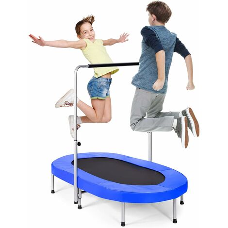 per adulti Mini trampolino fitness per interni allaperto trampolino fitness per esercizi con corrimano in schiuma regolabile Trampolino portatile e pieghevole da 100 cm carico massimo 100 kg 