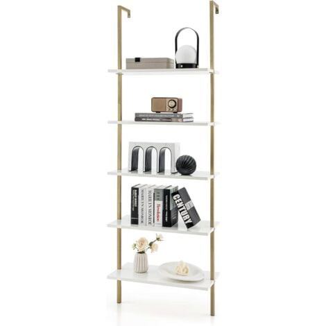 Libreria Mensole Scaffale Parete Design Moderna Legno Metallo 3 Ripian –  Vicco