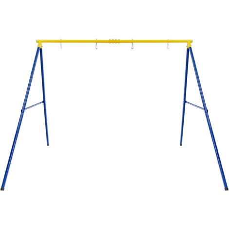 GOPLUS Supporto per Altalena Bambini a 2 Posti, Portata di 300 kg, Disponibile di 2 Altene, Struttura in Ferro, Ideale per Giardino, Cortile e Terrazza