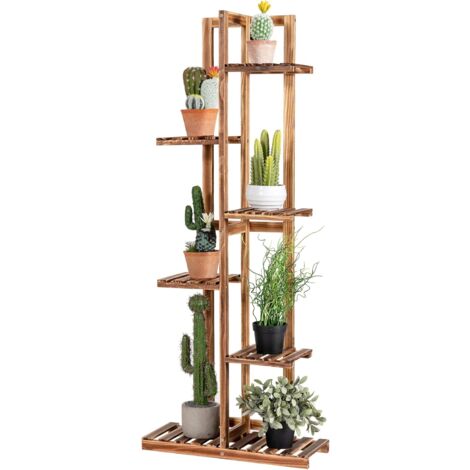 GOPLUS Scaffale Portafiori in Bambù Naturale con 5 Livelli, Struttura Leggera ma Durevole, Per Interno e Esterno, 50X21X103cm (Livelli,naturale) (1/5)