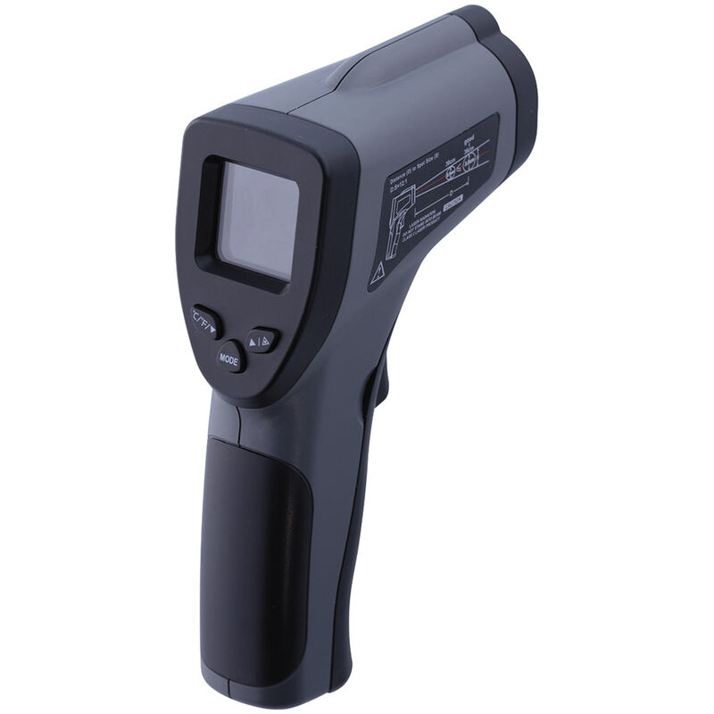 Thermomètre Infrarouge Numérique Sans Contact - Plage -50°C à 600°C - Rapport Distance 12:1