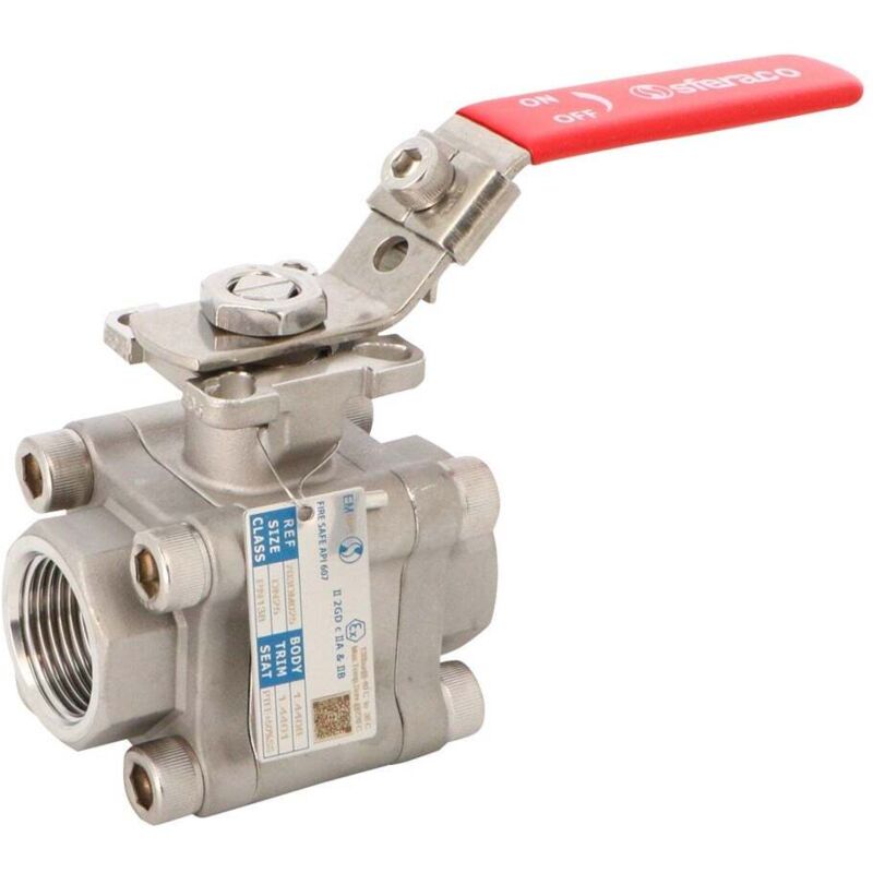 Vanne à Bille Hydraulique 3 Voies Haute Pression - Filetage Femelle M14 à M27 - Pression Max 500 Bar (7250 Psi)