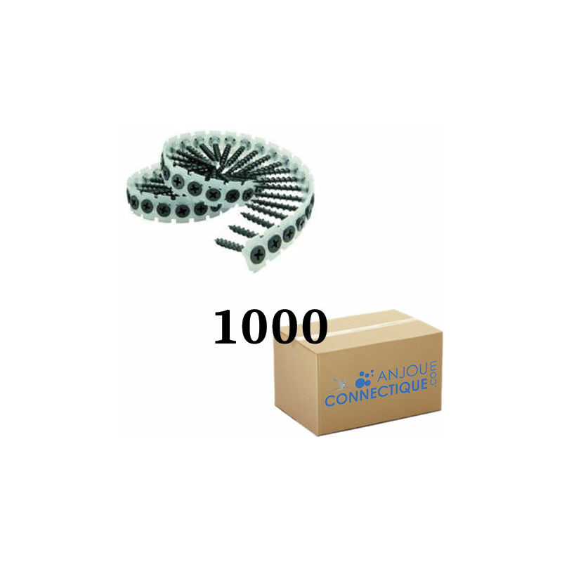 Boîte de 1000 Vis en bande 3.5x35 pour visseuse plaque de plâtre - Flex