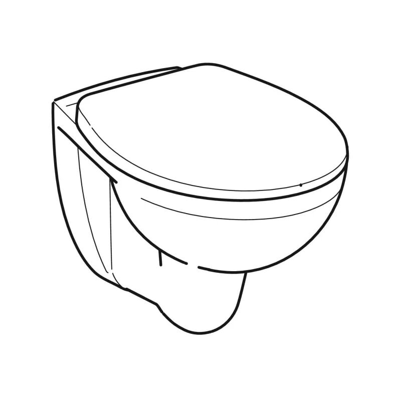 WC suspendu à fond creux sans bride NANO NT2039 - abattant
