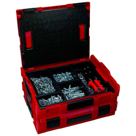 Fischer – Chevilles métalliques pour corps creux – Charge maximale 80 kg – Coffret L-BOXX avec 501 accessoires – Compatible Bosch et Sortimo (1/7)