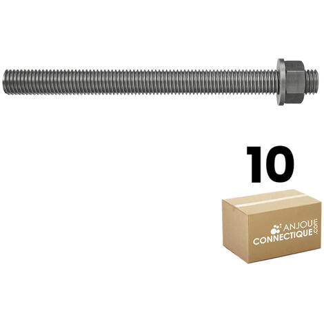 10 tiges filetées + rondelles + écrous Acier Inoxydable A4 Ø10 x 110 mm - Fischer (1/5)