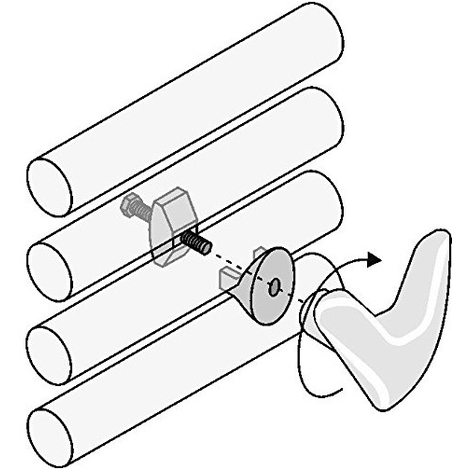 Patères en V chromés (x2) pour radiateur sèche-serviettes tubes ronds