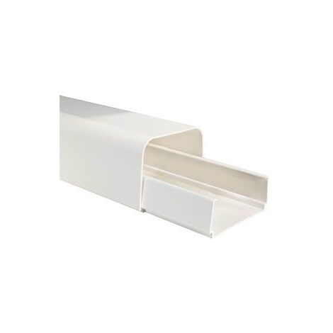 First Plast – Goulotte PVC 80x60 mm – Longueur 2 mètres – Système de clipsage pour installation facile – Blanc