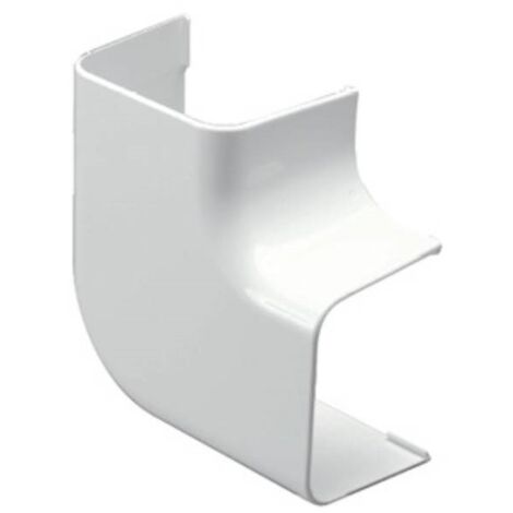 First Plast – Coude plat 90° pour goulotte électrique 80x60 – Blanc – Accessoire pour climatiseur et pompe à chaleur – Installation facile