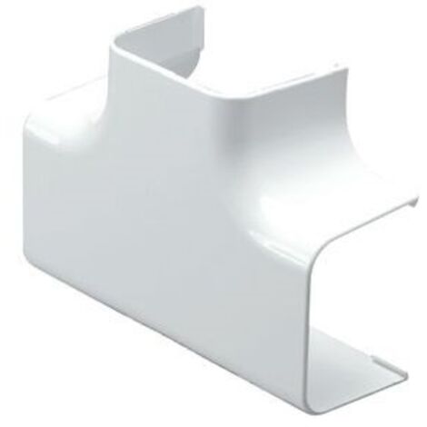First Plast – Té de dérivation pour goulotte électrique 80x60 – Blanc – Pour climatiseur et pompe à chaleur – Accessoire technique