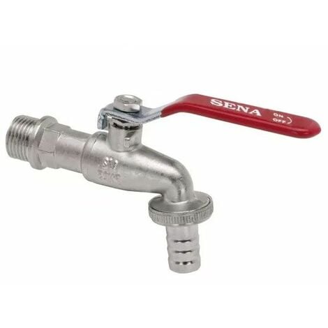 Robinet d'arrosage 1/4 de tour Mâle 1/2''(15/21) avec son applique - Arcanaute