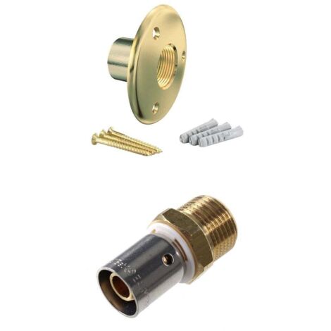 Arcanaute – Raccord à sertir M 1/2" (15/21) pour tube PER Ø12 – Applique de jardin en laiton brut – Connexion étanche et durable (1/5)