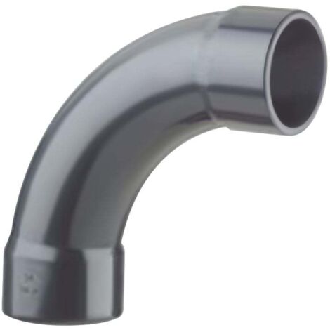 COUDE GRAND RAYON PVC PRESSION 90° FF à coller - Ø32 - PLASSON (1/2)