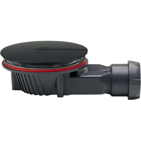 Wirquin Pro – Bonde de douche Ø90 mm horizontale extra-plate 40 mm – Dôme ABS noir Ø118 mm – Débit 34 L/m pour drainage efficace (1/3)