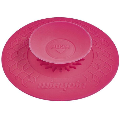 Wirquin – Bouchon universel Ø110mm 2 en 1 silicone rose – Bouchon ou filtre – Étanchéité optimale – Résistant aux produits chimiques
