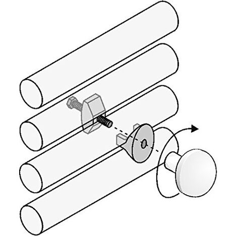 Patères rondes chromées pour radiateur sèche-serviettes tubes ronds