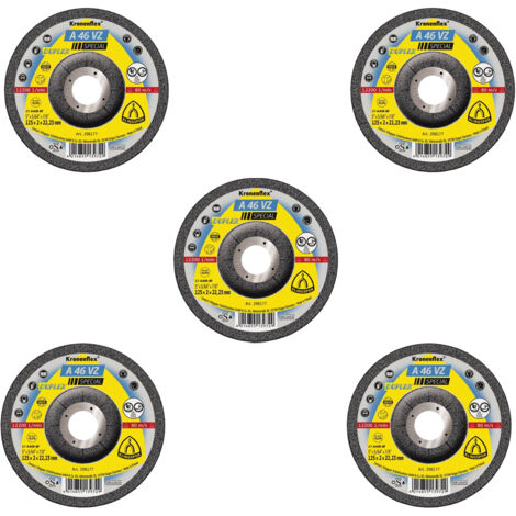 Lot de 5 Disques à tronçonner, Type A 46 VZ, 115x2x22,23 mm