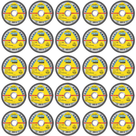 Lot de 25 Disques à tronçonner, Type A 960 TZ, 125x1x22,23 mm