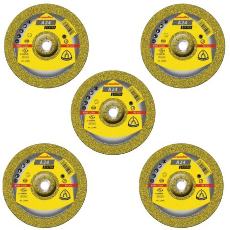 Lot de 5 Meules à ébarber, Type A 24 EX, 230x6x22,23 mm (1/2)