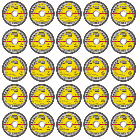 Lot de 25 Disques à tronçonner, Type A 346 EX, 125x1,6x22,23 mm