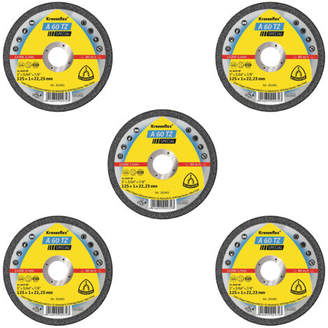 Lot de 5 Disques à tronçonner, Type A 60 TZ 125x1x22,23 mm (1/2)
