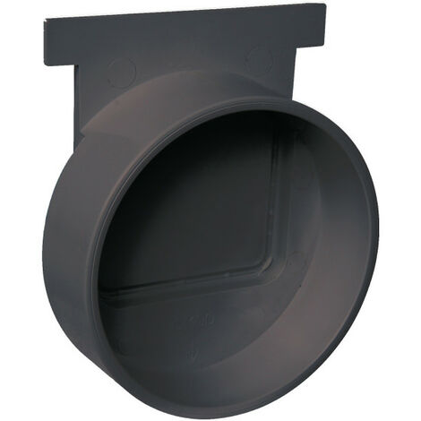 Naissance fond noir pour caniveau PP PRATIKO EASY série 100 Bas - droite et gauche sortie Ø50 - First Plast
