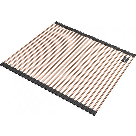 Franke – Panier égouttoir d'évier déroulant 468 x 440 mm en inox finition cuivre – Pour espaces de travail réduits – Maintien hygiénique