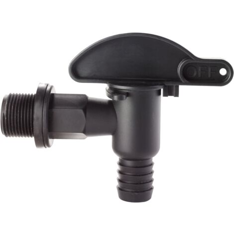 Belli – Robinet de cuve récupération d'eau – Gros débit 1' (26/34) – Joint plat noir pour systèmes de collecte d'eau de pluie
