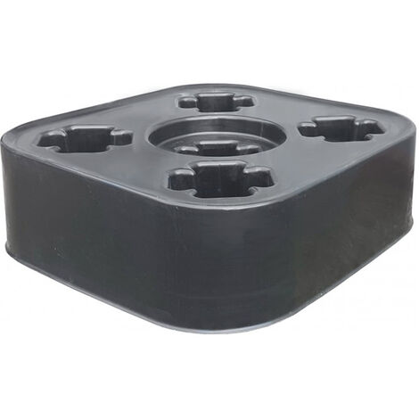 Socle récupérateur d'eau cubique 1000 litres – Polypropylène résistant aux intempéries – Dimensions 107 x 101 cm – Coloris anthracite – Belli - UB02438