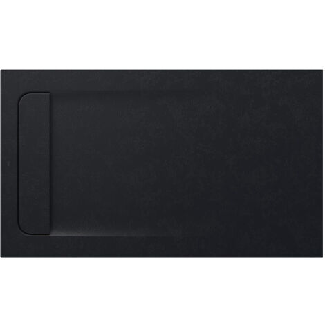 Receveur de douche extra plat en Stonex® Aquos - 1200x700mm - Noir (1/2)
