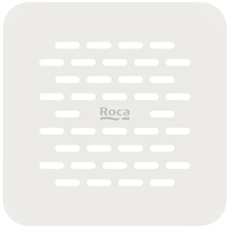 Roca – Grille de vidage en acier inoxydable 12x12 cm – Finition blanche – Compatible receveur de douche Terran-N – Résistance à la glissance