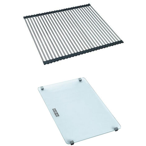 Set accessoires cuves Kubus + Mythos Fraceram et éviers Mythos Fragranit : Rollmat + planche en verre - Franke