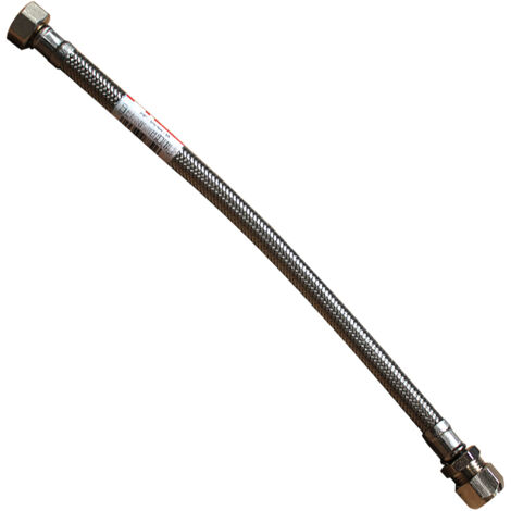 Flexible sanitaire Inox Øintér.8mm - Bicône Ø10 - Femelle 3/8" - 300mm - TAQ BICO (1/5)
