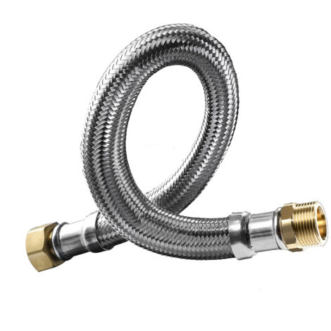 Flexible chauffage Inox Øintér.36mm - Mâle/Femelle 1"1/2 - 700mm - EXTRA TWIST